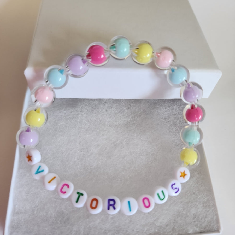 Acrylic Pastel Bracelets 6mm Beads