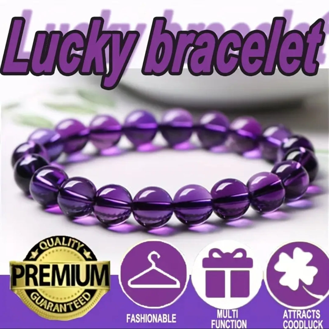 1pc Fashion Cool Creative Purple Breath Lucky Energy Bracelet, Holiday Party Gifts For Women Men, Accessories Jewelry Gifts