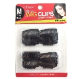 12 Pcs Wig Clips Snap Comb 1 1/4 (Black)