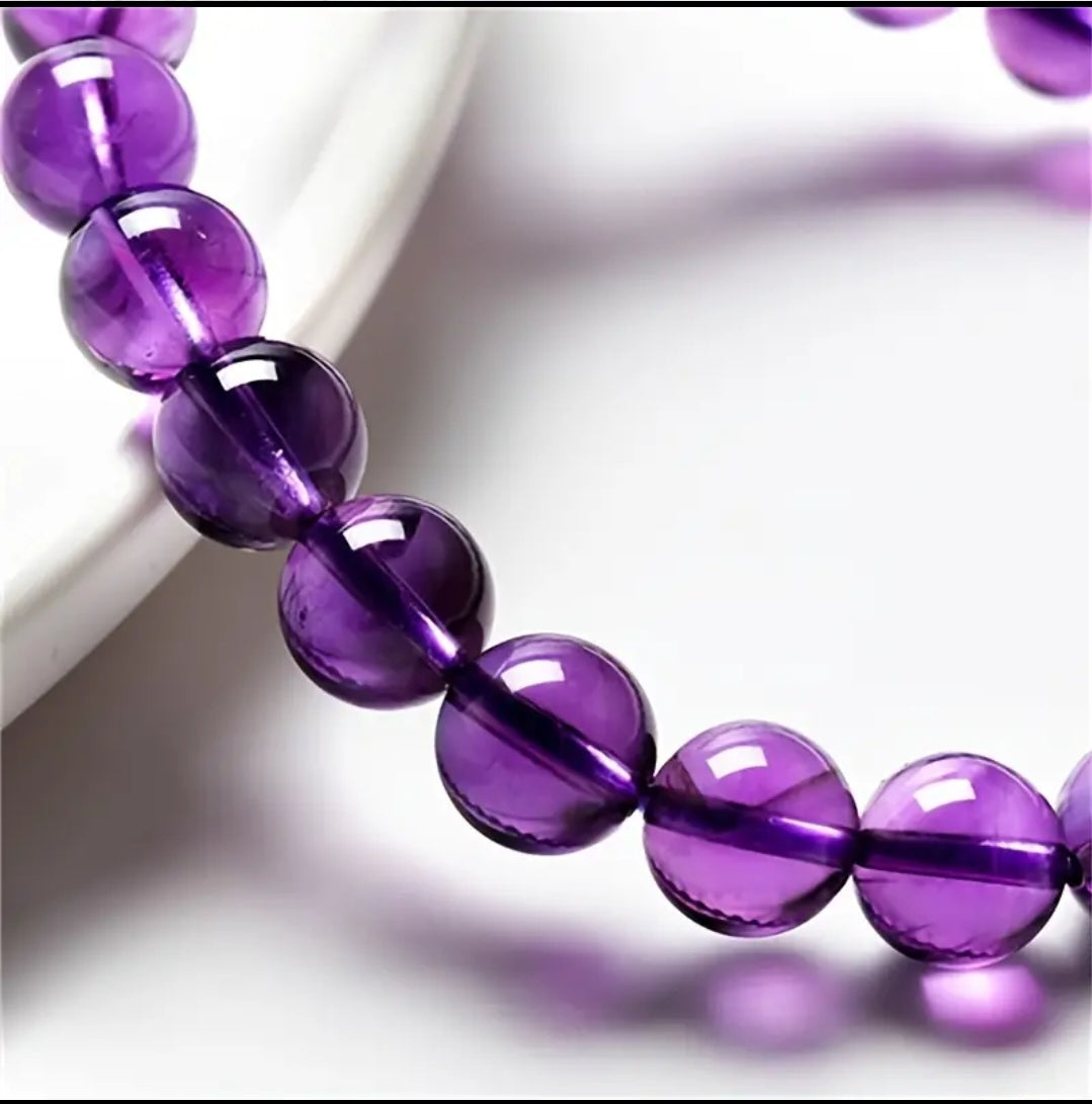 1pc Fashion Cool Creative Purple Breath Lucky Energy Bracelet, Holiday Party Gifts For Women Men, Accessories Jewelry Gifts