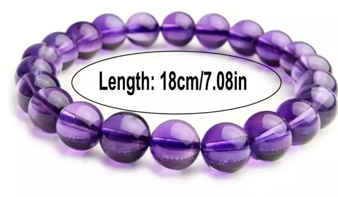 1pc Fashion Cool Creative Purple Breath Lucky Energy Bracelet, Holiday Party Gifts For Women Men, Accessories Jewelry Gifts