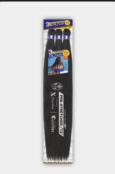 3X RUWA PRE-STRETCHED BRAID 72″